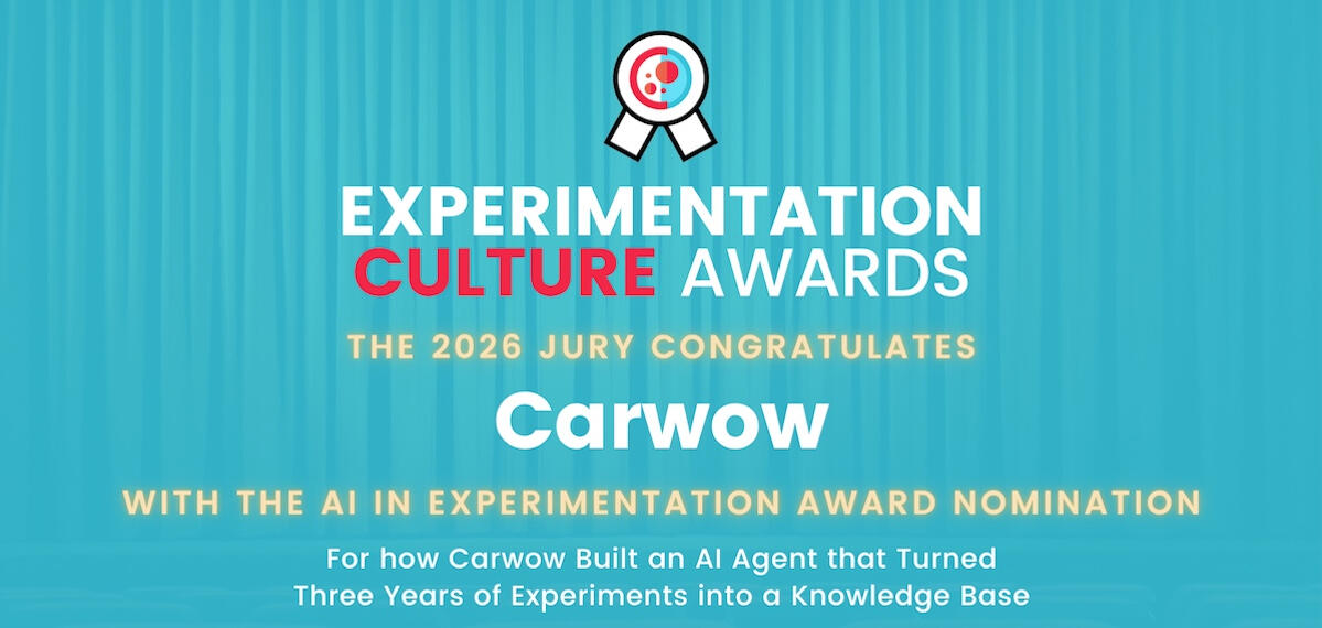 Carwow Experimentation Culture Awards 2026 nomination