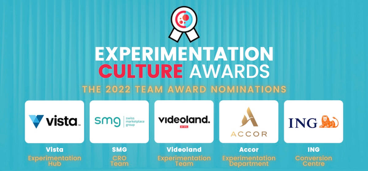 Experimentation Culture Awards 2022 Team award nominations